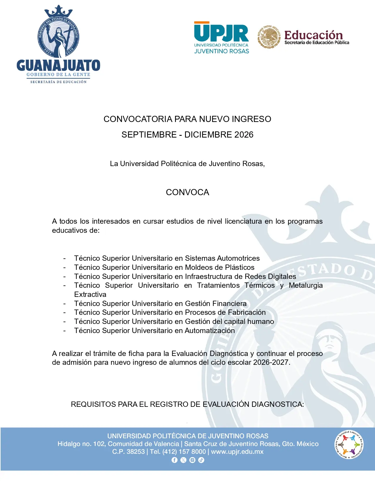 Examen de Admisión
